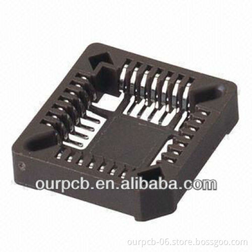 1.27mm PLCC Socket Connector with 1.0A Current Rating, Black